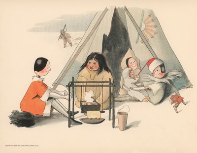 Golliwoggs Kutup Maceraları için İllüstrasyon by Florence K. Upton