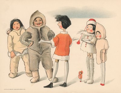 Golliwoggs Kutup Maceraları için İllüstrasyon by Florence K. Upton
