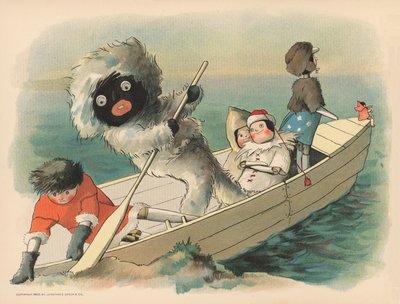 Golliwoggs Kutup Maceraları için İllüstrasyon by Florence K. Upton