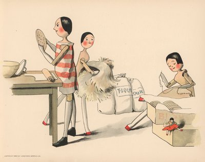 Golliwoggs Kutup Maceraları için İllüstrasyon by Florence K. Upton