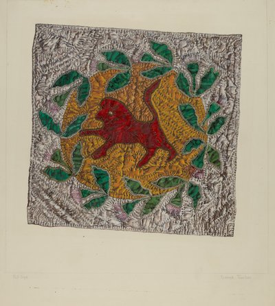 Yorgan Blok "Kırmızı Aslan" by Florence Truelson