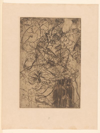 Çiçek vazosu Nasturtiums (orijinal başlık) by Floris Verster
