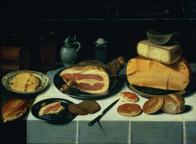 Jambonlu Natürmort by Floris Gerritsz van Schooten