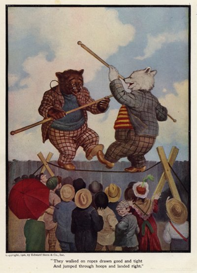 İyice gerilmiş ipler üzerinde yürüdüler ve çemberlerden atladılar ve sağa indiler by Floyd V. Campbell