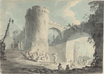 liman sahnesi by Follower of Claude Joseph Vernet