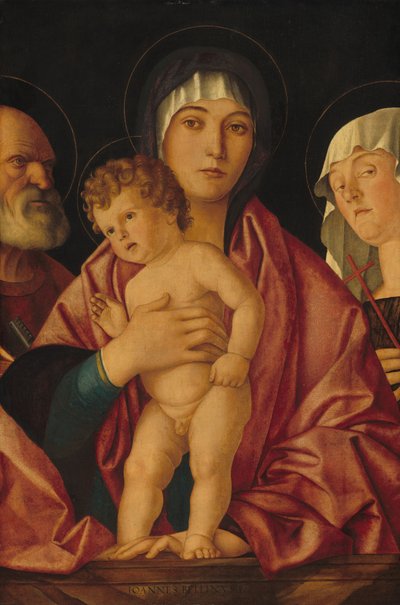 Azizler ile Madonna ve Çocuk by Follower of Giovanni Bellini