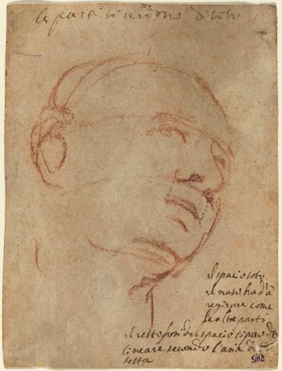 Bir Adamın Başı by Follower of Michelangelo