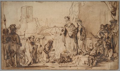Scipio İspanyol Gelini Ailesine Döndürüyor by Follower of Rembrandt van Rijn