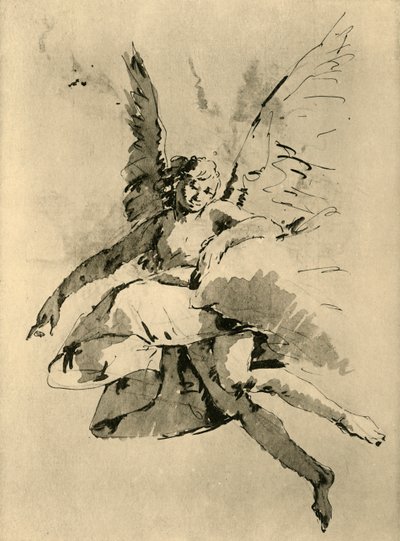 'Uçan Melek', 18. yüzyıl, 1928 by Follower of Tiepolo