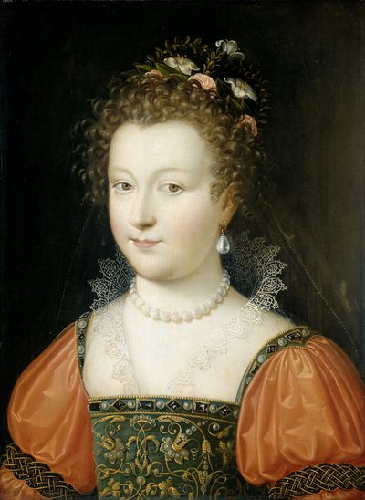 Bir Kadının Portresi by Fontainebleau School
