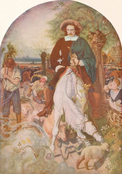 Cromwell Çiftliğinde, 1874, 1918 by Ford Madox Brown