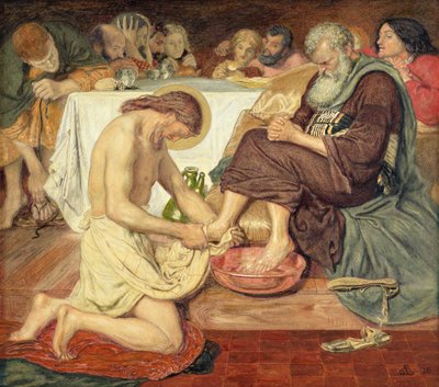 İsa Petrus'un Ayaklarını Yıkarken by Ford Madox Brown