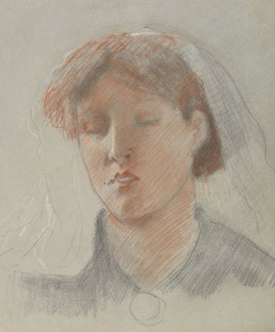 Sanatçının Karısı Emma, Düğün Gününde by Ford Madox Brown
