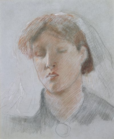 Sanatçının Karısı Emma Düğün Gününde by Ford Madox Brown