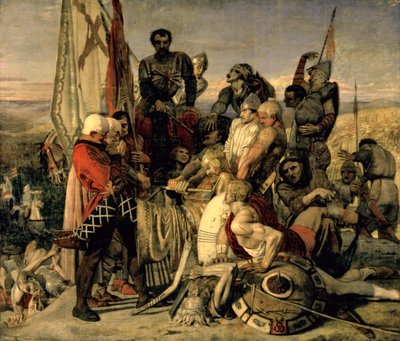 Harold'ın Cesedi, Fatih William'ın önüne getirildi by Ford Madox Brown