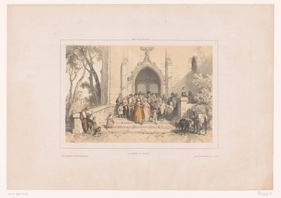 Kilise müdavimleri ayinden sonra kiliseden ayrılır La sortie de l