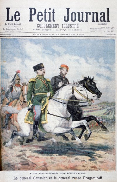 Fransız General Saussier ve Rus General Dragomirov, 1895 by Fortuné Méaulle