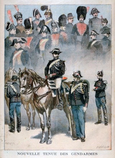 Jandarmaların yeni üniforması, 1896 by Fortuné Méaulle