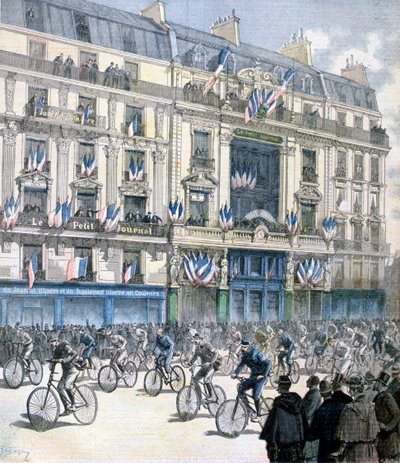 Paris-Brest-Paris bisiklet yarışının başlangıcı, 1891 by Fortuné Méaulle