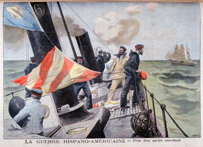 Bir ticaret gemisinin yakalanması, İspanya-Amerika Savaşı, 1898 by Fortuné Méaulle