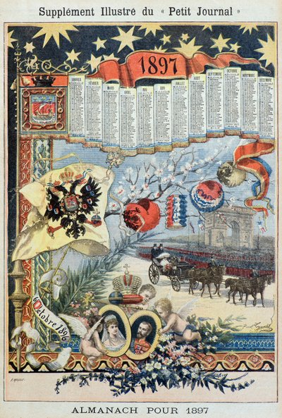Almanak 1897 yılı için (Gravür) by Fortune Louis Meaulle