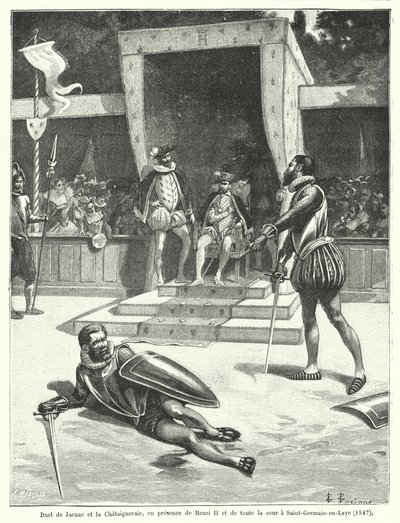 Guy Cabot de Jarnac ve Francois de Vivonne arasındaki düello, Seigneur de la Chataigneraie, Fransa Kralı II. Henry