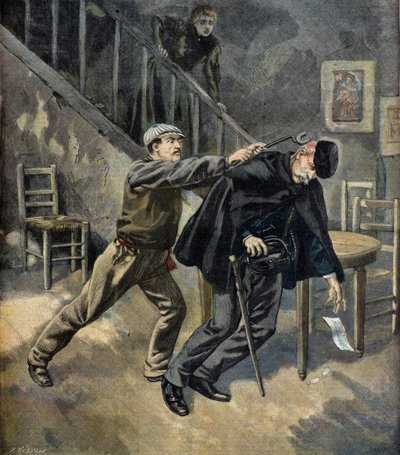 Augustin Lamarre Cinayeti, Kremlin Bicetre 1897 (Gravür) by Fortune Louis Meaulle