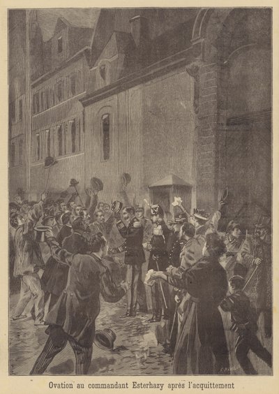 Binbaşı Esterhazy beraat ettikten sonra alkışlandı by Fortune Louis Meaulle