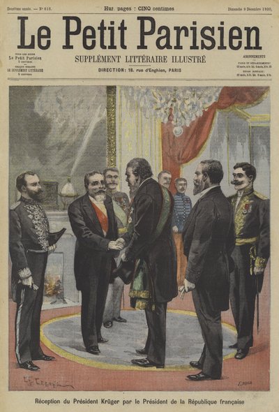 Fransa Cumhurbaşkanı Emile Loubet, Transvaal eski Başkanı Paul Kruger