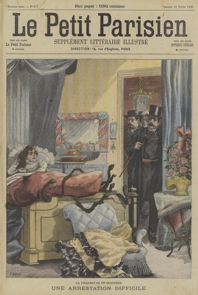 Bir yılan oynatıcısının zor tutuklanması by Fortune Louis Meaulle