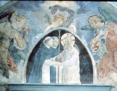 Hacılarla İsa (fresk) by Fra (c.1387 1455) Angelico