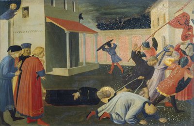 San Marco'nun şehitliği, predella'nın detayı, Keten Perdeler Tabernacle by Fra (c.1387 1455) Angelico
