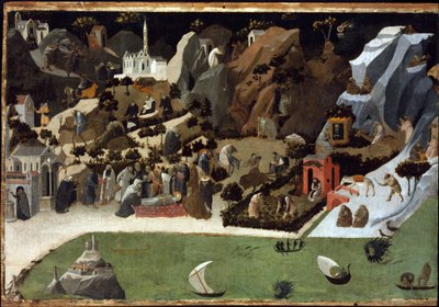 Thebaide - Manzaralar de la Vie des Peres du Desert - Çöl Babalarının (Thebaid) Hayatlarından Sahneler - Fra Angelico