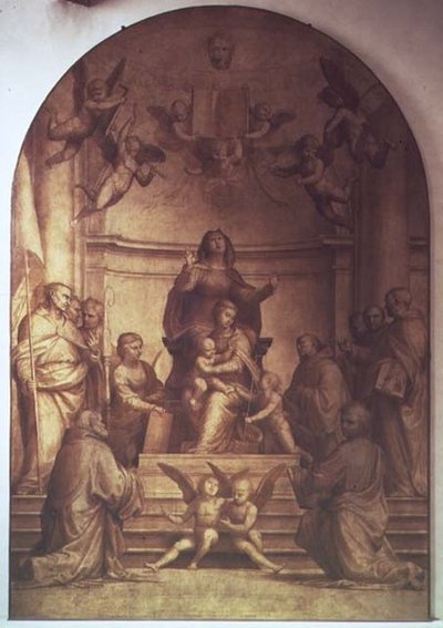 The Grand Council Altarpiece, 1510 (ayrıca bkz. 94717-21) by Fra 1472 1517 Bartolommeo