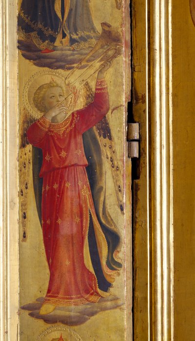 Trompet Çalan Melek, Linaiuoli Triptik'ten detay, 1433 (panelde tempera) by Fra Angelico