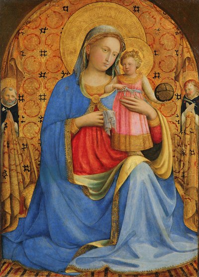 Almanca: Maria mit dem Kind und Heiligen Madonna ve Çocuk by Fra Angelico