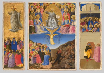 İtalyanca: Trittico (Ascensione, Giudizio Universale, Pentecoste) Son Yargı, Yükseliş ve Pentekost Üçlüsü by Fra Angelico