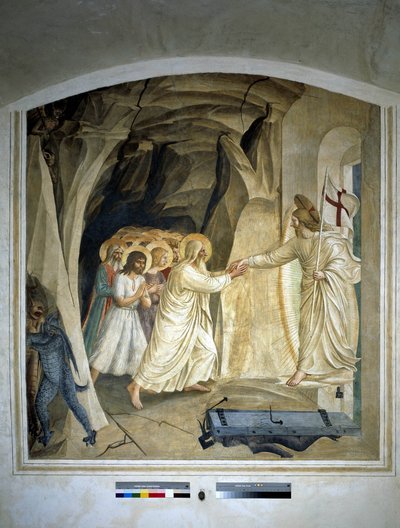 Arafta iniş. Guido di Pietro tarafından fresk by Fra Angelico
