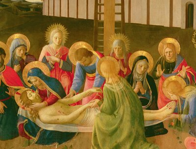 Ölü İsa Üzerine Ağıt, 1436-41 (panelde mizaç) (detay) by Fra Angelico