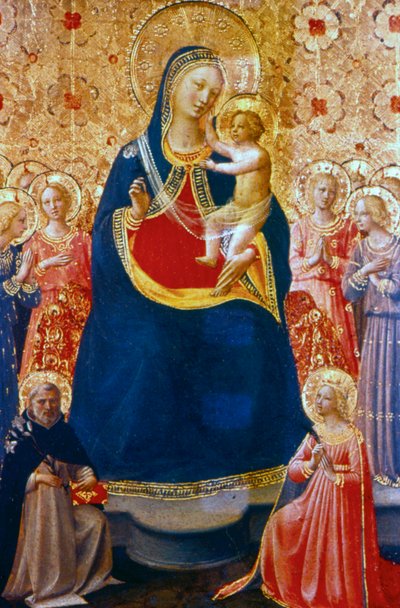 Madonna ve Azizlerle Çocuk, 15. yüzyılın ortalarında. by Fra Angelico