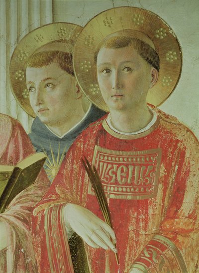 Gölgeli Madonna, birinci kat koridorundan St. Thomas Aquinas ve St. Lawrence