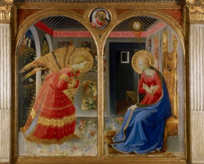 Müjde, c.1432 (panelde tempera) by Fra Angelico