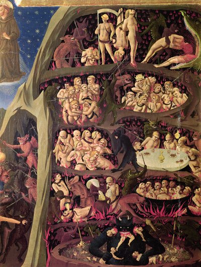 Kıyamet, Cehennemden detay, c.1431 by Fra Angelico