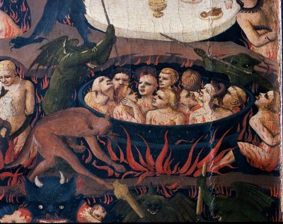 Son Yargı: Cehennem - Cehennem çemberlerinde işkenceye maruz kalan lanetlerin ruhları, 1432-1435 by Fra Angelico