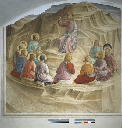dağdaki vaaz: Mesih havarilerle konuşuyor 1438 by Fra Angelico