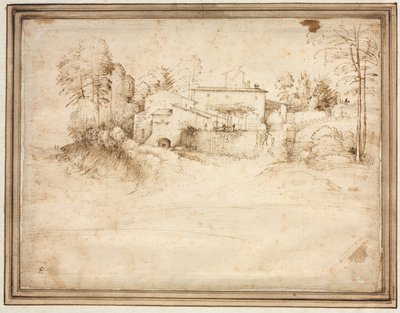 Bir Tepenin Yamacında Çiftlik Evi, c. 1508. by Fra Bartolommeo