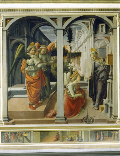 Duyuru, c.1445 (panel) by Fra Filippo Lippi