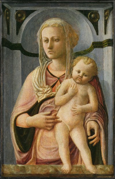 Madonna ve Çocuk, detay, c.1435 (panelde mizaç) by Fra Filippo Lippi