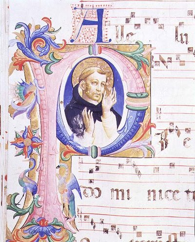 Missal 558 f.24v Bir erkek azizi betimleyen, tarihi geçmiş ilk 
