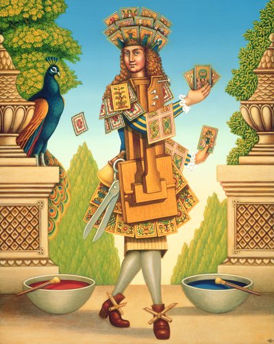 Cartomancy, 2004 (kağıt üzerinde yağ ve tempera) by Frances Broomfield